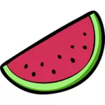 Watermeloen segment wig vector afbeelding