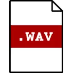 Vector illustraties van wav bestand type computerpictogram