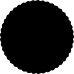Waves black circle vector image