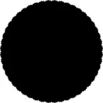 波状の黒い円のベクトル図