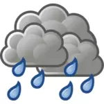 Color weather forecast icon for rain vector illustration