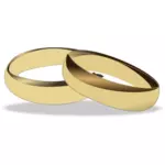 Zlaté snubní prsteny Vektor Klipart