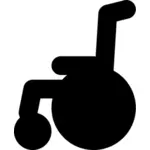 Sylwetka wektor wózek inwalidzki