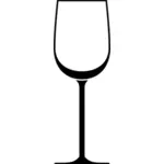 Silueta ilustraţia vectorială de pahar de vin alb