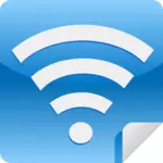 Immagine vettoriale Wi-fi segno autoadesivo