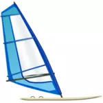 Windsurfing boat vector image