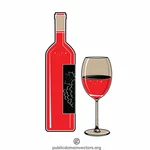 Sticlă de vin și sticlă