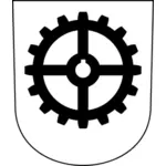 Industriequartier escudo vector de la imagen