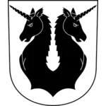 Mettmenstetten coat of arms with frame vector image