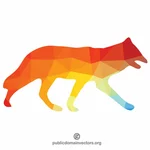 Silhouette de couleur de loup