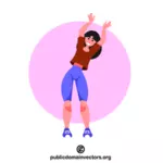 Mulher fazendo ginástica