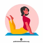 Mulher que faz exercícios de yoga
