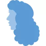 Kvinne i blått