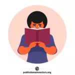 Kvinna med en bok