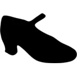 Silhouette vector illustrasjon av kvinners sko