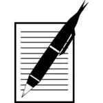 Papier und Stift silhouette