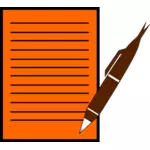 Papper och penna symbol