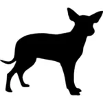 Hond silhouet vector tekening