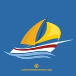 ヨットクラブのベクトルのロゴ