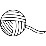 Yarn line art vector graphics