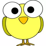 Желтый большой eyed птица образ