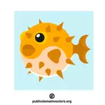 Vektor blowfish kuning