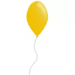Yellow color balloon vector image