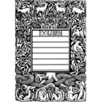Vector image of decorated book plate