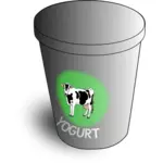 Illustration vectorielle de tasse d'yogourt
