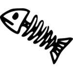 Balık iskeleti bir vector küçük resim