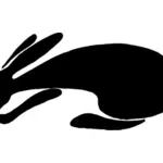 Tavşan vektör siluet çizimi