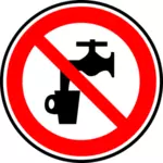 ない飲料水禁止標識ベクター グラフィックス
