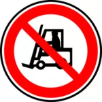 ないフォーク リフト ベクトル道路標識