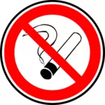 Žádné kouření zákazovou značkou vektorový obrázek