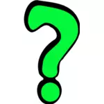 Green questionmark sign vector image