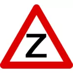 Disegno di traffico segno nel triangolo vettoriale
