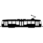 Tramvay vektör yansıma siluet
