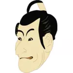 Vector clip art of kabuki actor