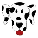 Pies dalmatyńczyk portret grafika wektorowa