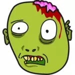 Image vectorielle de zombie avec hémorragie cérébrale