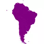 Peta vektor benua Amerika Selatan
