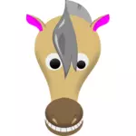 Comic horse face vector image