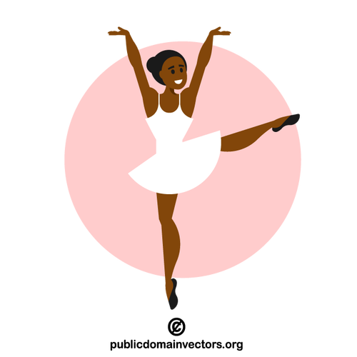 黒人の女の子のバレエダンサー